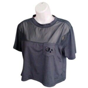 Kadyluxe Georgia Tech GT Boyfriend Mesh Crop Top Shirt Women's Small Gameday